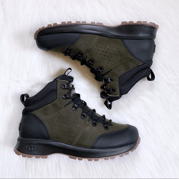 UGG Men’s Emmett Boot Mid Moss Green - Picture 6 of 9